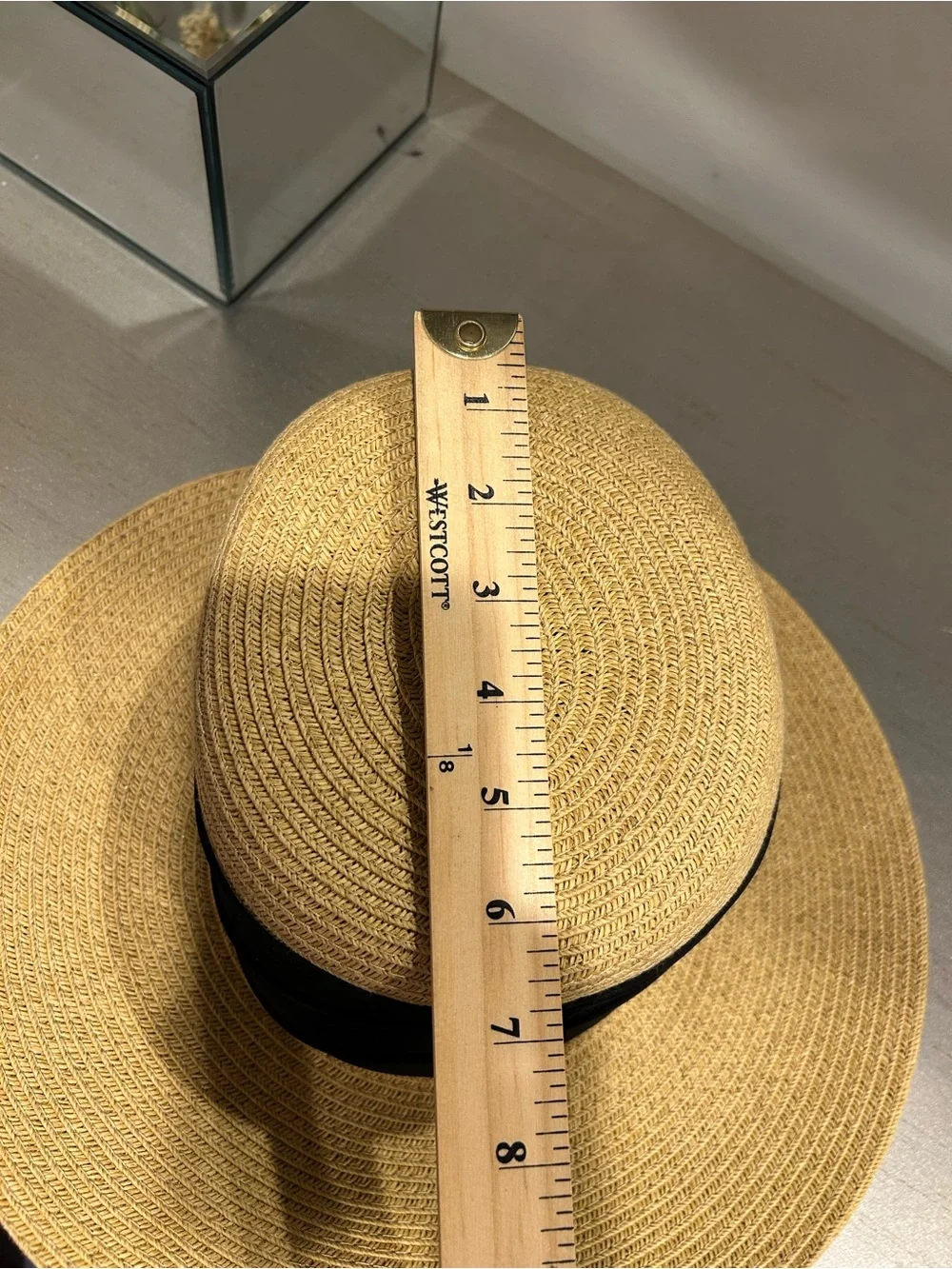 Scala Natural Straw Sun Hat with Black Band